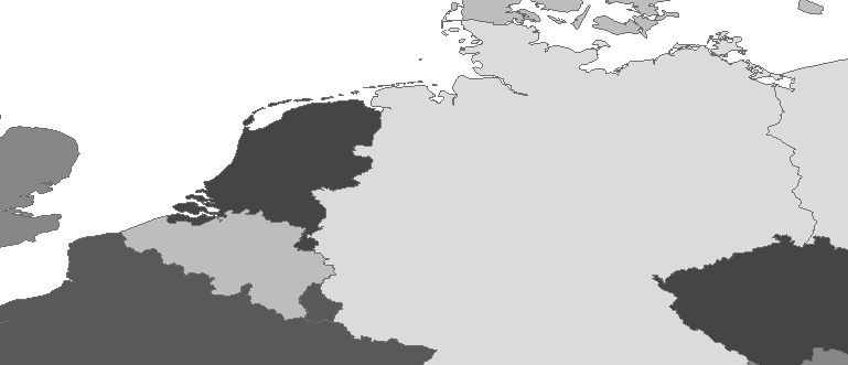 Layer 'Countries' rendered in ArcGIS