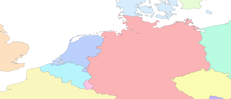 Layer 'Countries' rendered in MapServer