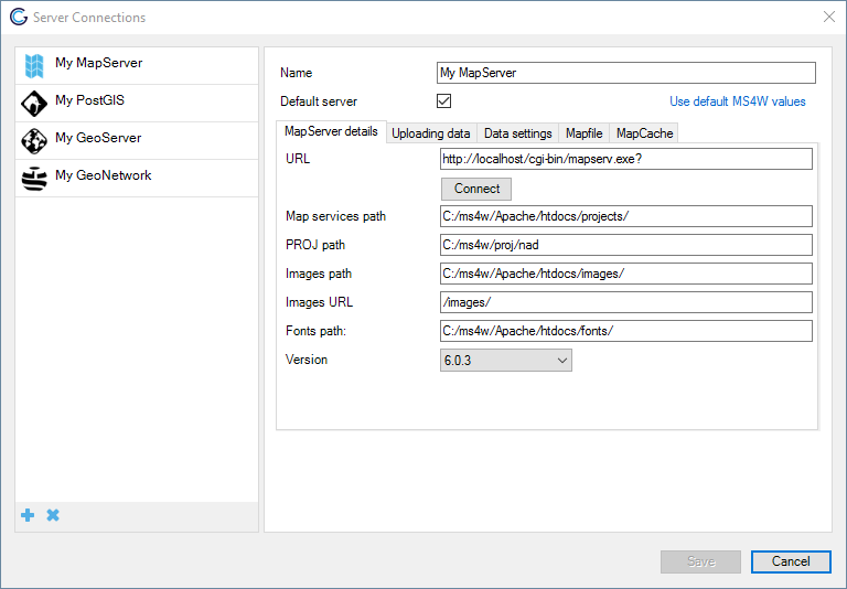 MapServer Server Configuration