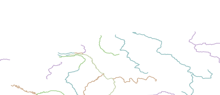 Layer 'Rivers' rendered in MapServer