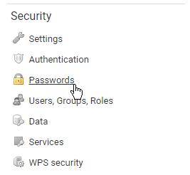 Passwords link