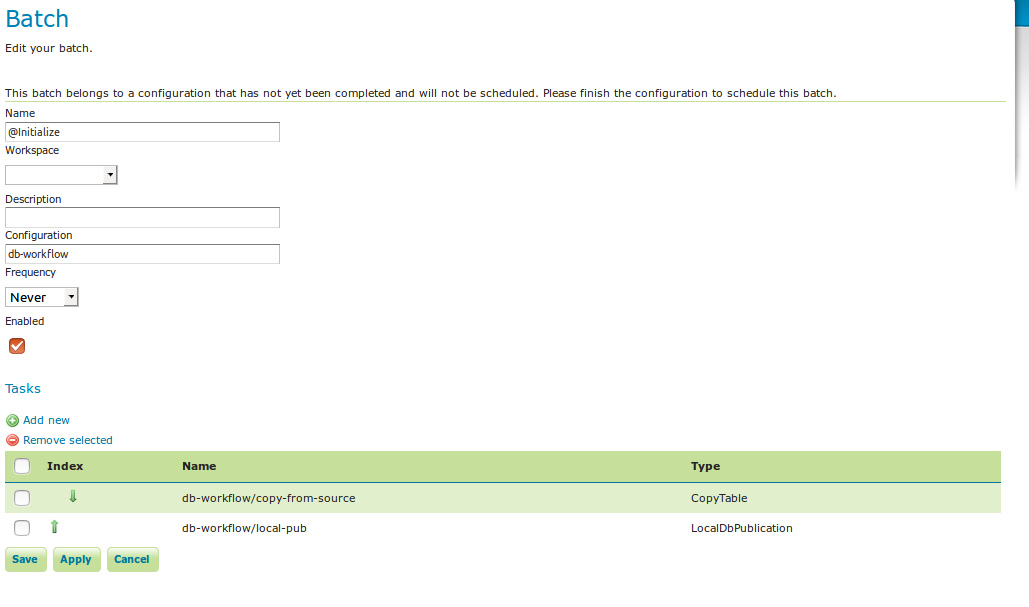 batch initialize