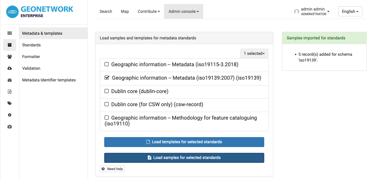 Metadata and samples