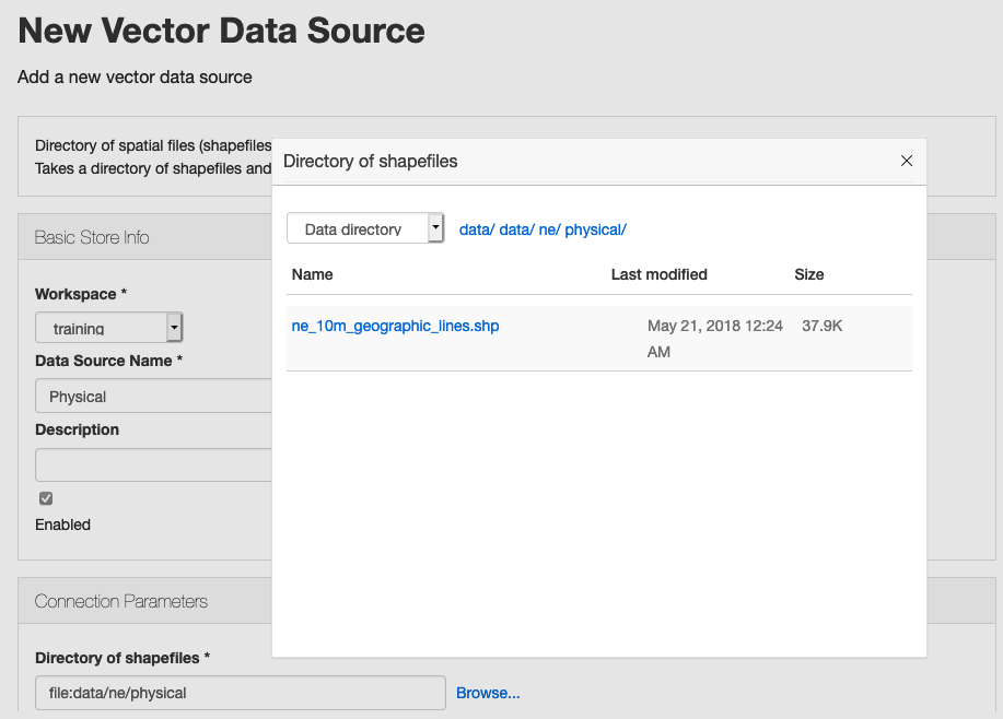 Physical Data source